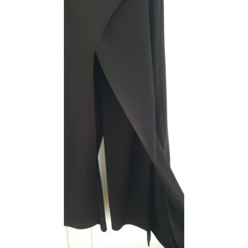 ADDISON EVENINGS OVERLAY WIDE LEGS BLACK PANTS XLARGE - Picture 4 of 10